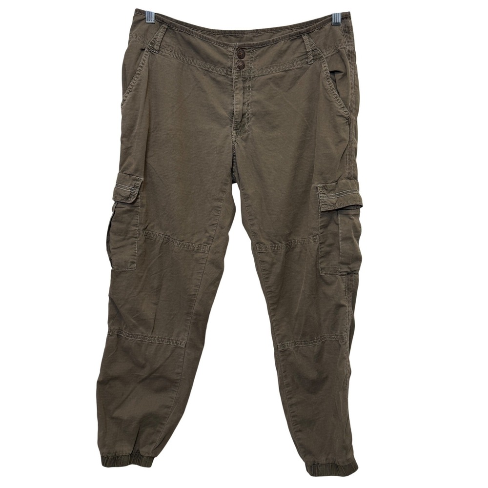 Prana Womens Cargo Jogger Pants 8 Olive Green Utility Hiking Gorpcore Aesthetic